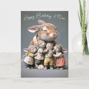 Cartão Mãe Birthday Bunnies