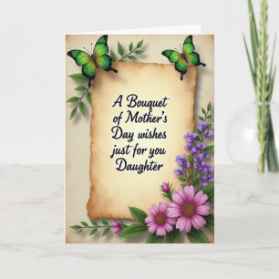 Cartão Mãe Borboleta Esmeralda