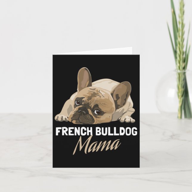 Cartão Mãe Bulldog Amantes de Cães Bull  (Frente)