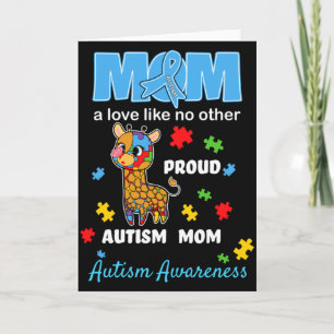 Cartão Mãe Consciente do Autismo Amor Materno Orgulhosa M