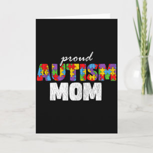 Cartão Mãe Consciente do Autismo Orgulhosa Filho(a) Autis