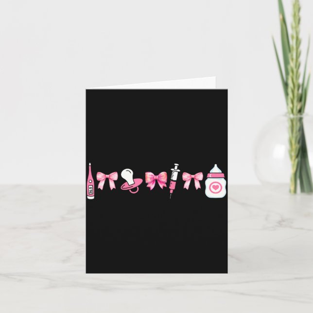 Cartão Mãe Coquete Bebê Mbu Enfermeira Stpartum Rn Natal (Frente)