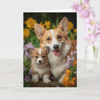 Cartão Mãe Corgi Dia das Mães Amor