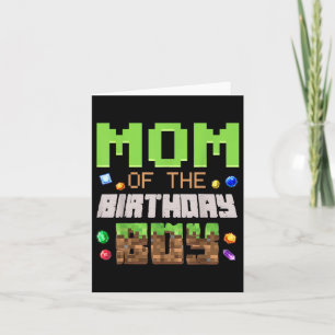 Cartão Mãe Da Festa De Criança De Aniversário Pixel