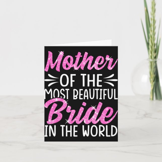 Cartão Mãe Da Mais Bela Noiva Bridal (Frente)