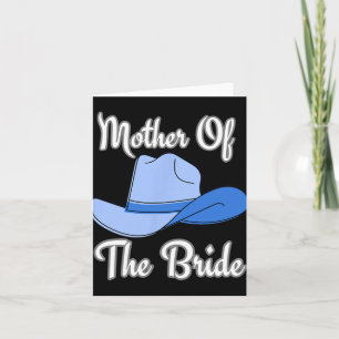 Cartão Mãe Da Noiva Do Casamento Ocidental Blue Cowboy Ha