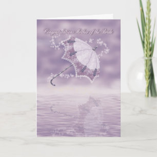 Cartão Mãe da placa de Parabéns da noiva com fluxo