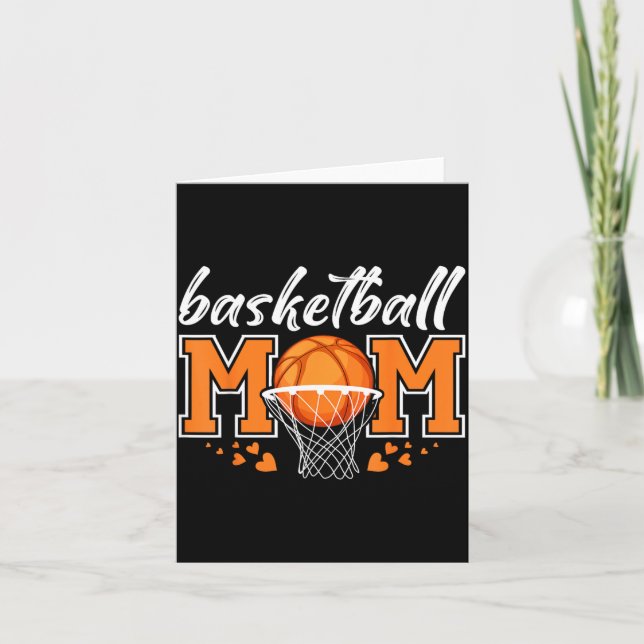 Cartão Mãe de Basquete Dia de Jogo Mulheres de Basquete (Frente)