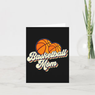 Cartão Mãe de basquete retrô dos anos 70 doce jogadora mã