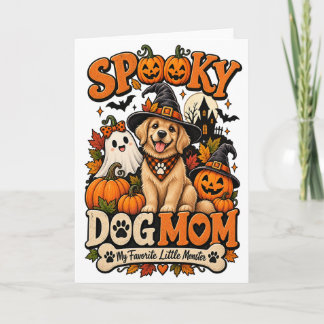 Cartão Mãe de Cachorro Assustador no Halloween Cute Esque