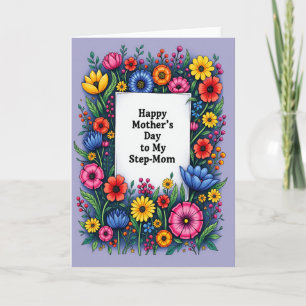 Cartão Mãe de Flores Radiantes