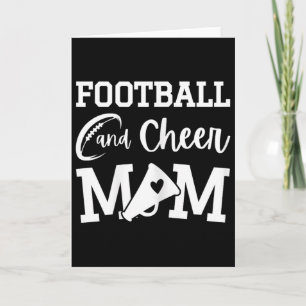 Cartão Mãe de Futebol Americano e Cheer Royal Blue Cheerl