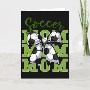 Cartão Mãe de Futebol Juvenil Coquette Arco Irmã Fofa Beb