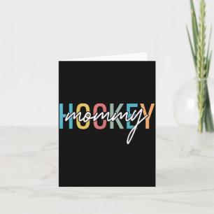 Cartão Mãe de Hockey Retro Vintage Amante de Jogador de H