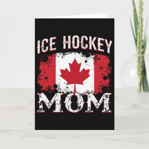 Cartão Mãe de Hóquei no Gelo Vintage Canadá Bandeira Espo