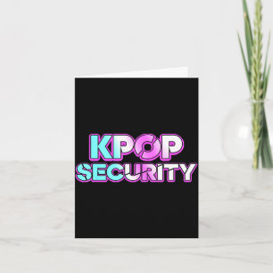 Cartão Mãe de segurança do K-pop pai filhos divertido con