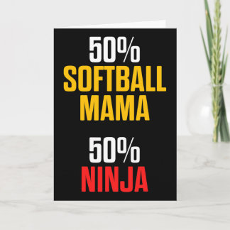 Cartão Mãe de Softball Mãe Orgulhosa Jogadora de Equipe _