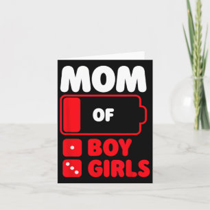 Cartão Mãe de um menino e três meninas 