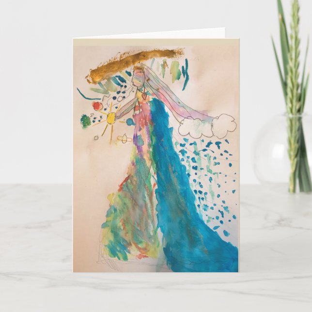 Cartão - Mãe Deus Segurando o Universo (Frente)