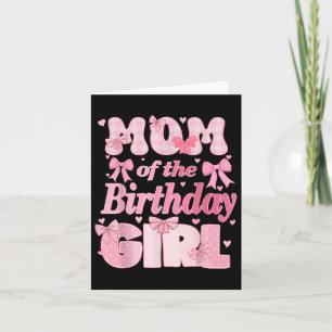 Cartão Mãe Do Arco De Coquetes Rosa Da Família Birthday G