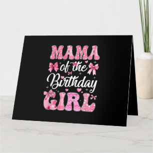 Cartão Mãe Do Arco De Coquetes Rosa Da Família Birthday G