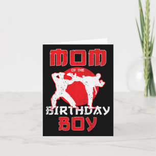 Cartão Mãe Do Caratê De Aniversário O Garoto Taekwondo Ma