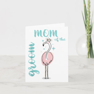 Cartão Mãe Do Casamento De Casamento Do Groom Flamingo