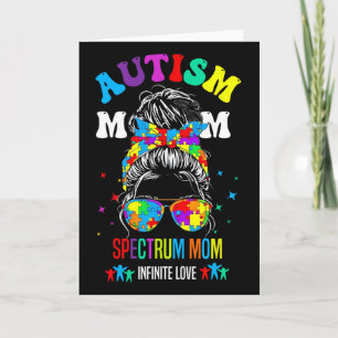 Cartão Mãe do Espectro do Autismo Amor Infinito Conscient