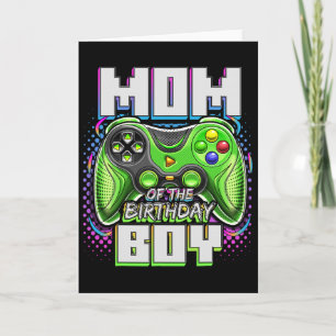 Cartão Mãe Do Menino De Aniversário Jogo De Vídeo Corresp