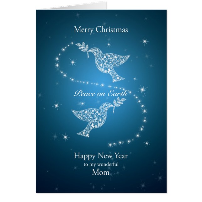 Cartão Mãe, Doves do Natal da Paz (Frente)