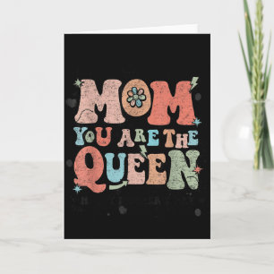 Cartão Mãe é a rainha camisa menina mulheres feliz dia da