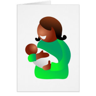Cartão Mãe e bebê