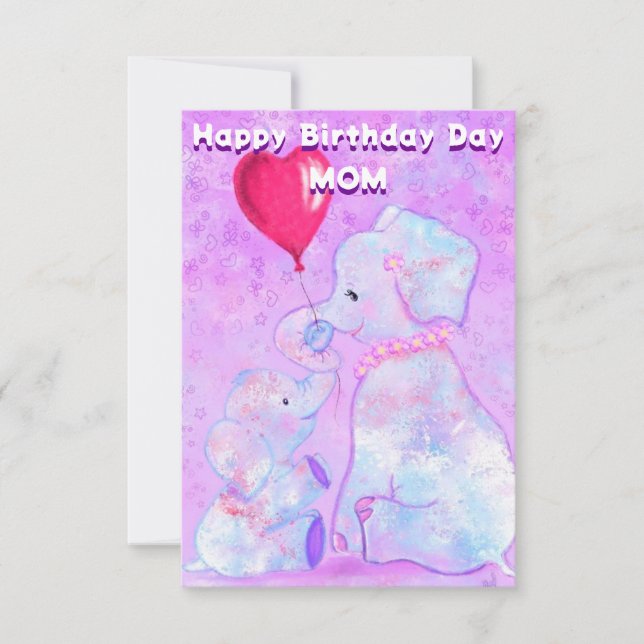 Cartão Mãe e bebê do parto de aniversário (Frente)