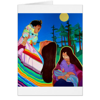 Cartão Mãe e criança