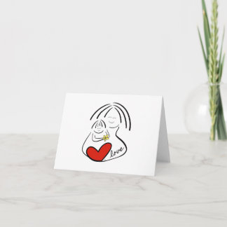 Cartão Mãe e criança vazias