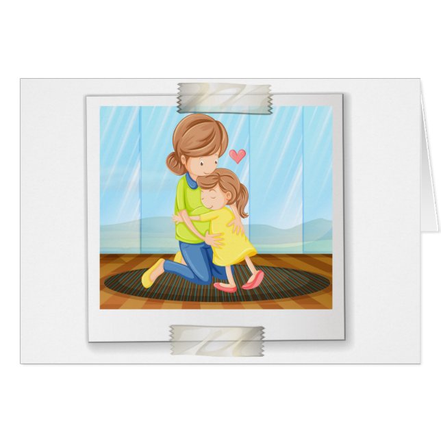 Cartão Mãe e filha (Frente Horizontal)
