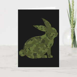 Cartão Mãe e Filho Camuflagem Coelho Coelhinho Páscoa Com