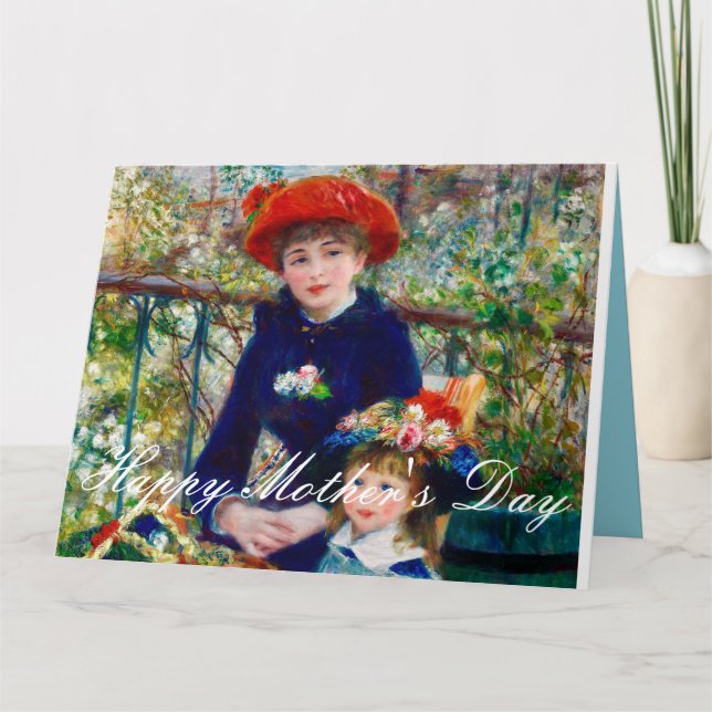 Cartão Mãe e Filho de Renoir (Frente)