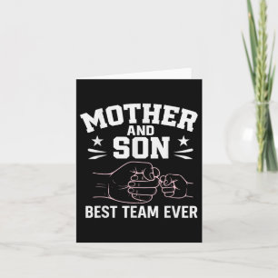 Cartão Mãe E Filho Melhor Equipe Alguma Vez Filhos Mamãe