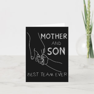 Cartão Mãe e Filho Melhor Equipe de Todos os Tempos Famíl