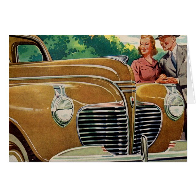 Cartão Mãe e Pai ouro MMOTH 1941 Plymouth (Frente horizontal)