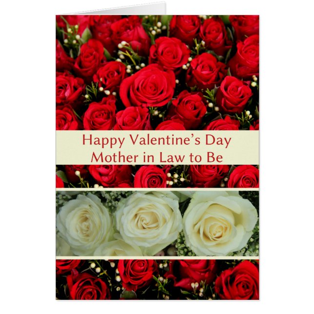 Cartão Mãe em Direito é Rosa Feliz dia de os namorados (Frente)