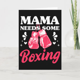 Cartão Mãe engraçada de kickboxing precisa de algum trein