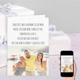 Cartão Mãe Engraçada Limerick Mundos Melhor Aniversári