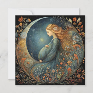 Cartão Mãe Esperada Floral Celestial Dia das Mães