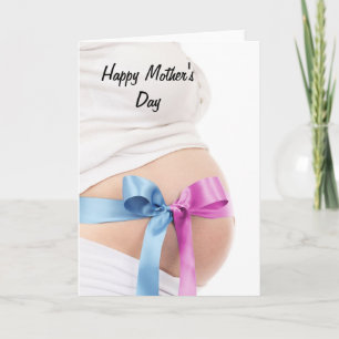 Cartão Mãe expectante do dia das mães