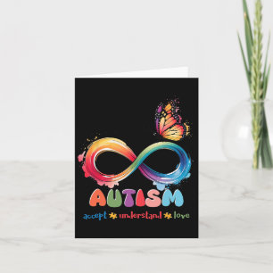 Cartão Mãe Filho Família Aceita Crianças Autistas Autismo