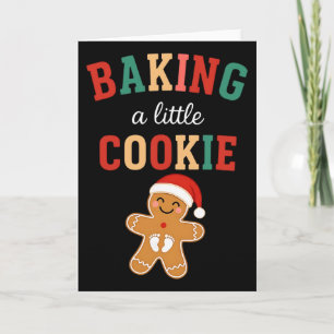 Cartão Mãe Grávida de um Pequeno Biscoito de Natal Para B