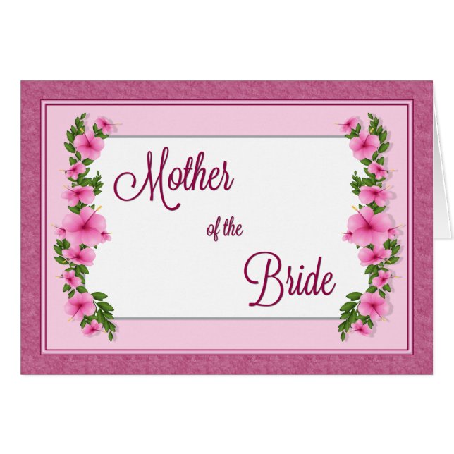 Cartão Mãe Hibiscus da Noiva (Frente Horizontal)