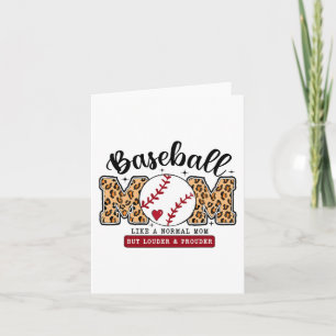 Cartão Mãe Leopardo Orgulhosa e Alta Baseball Mamãe Dia d
